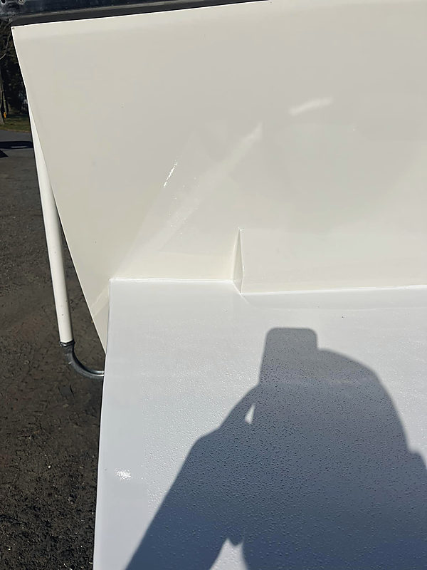 A painted bracket up close